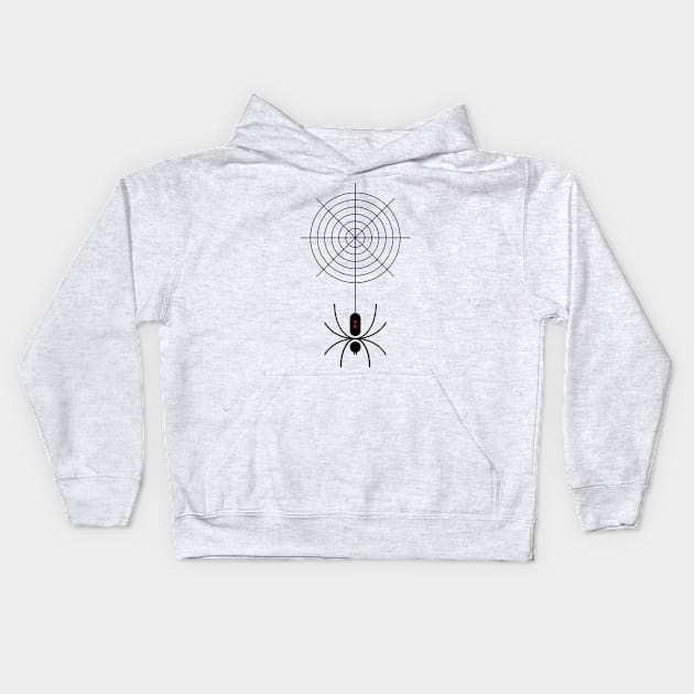 Black Widow Spider Kids Hoodie by ScottyWalters